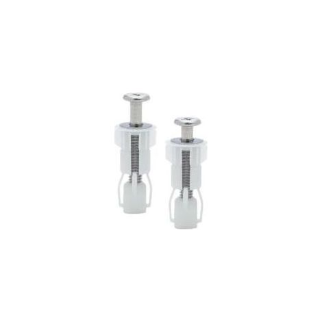Befestigungsteile für WC-Sitze, universelle WC-Beckenbefestigung, für WC-Sitze, Crezuo-Chrom-Nylon-Material (1/4)