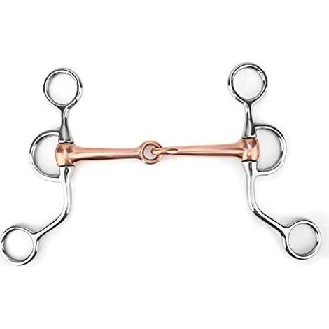 Filet Mâcher Acier Inoxydable pour Entraînement Cuivré Mors Joint Mois Broche Accessoire pour Cheval (1/5)