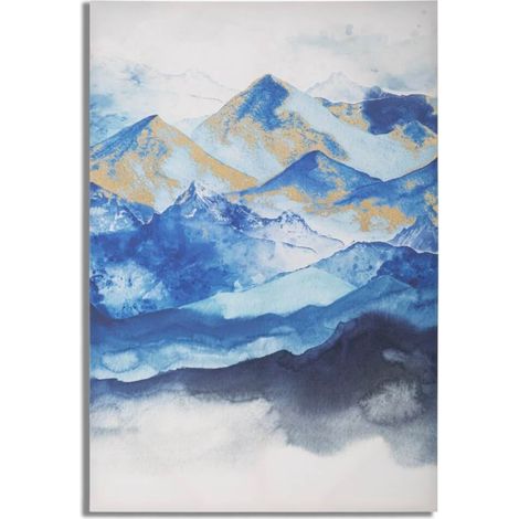 Stampa su tela montagne con telaio in legno per decorazioni ambienti (1/5)