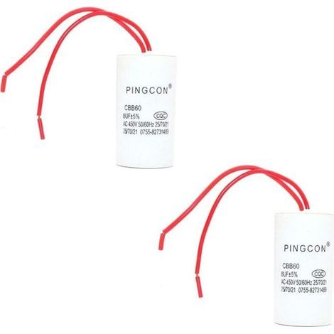 2Pcs CBB60 AC 450V Condensateur de Fonctionnement du Moteur de Cylindre conducteur 2 FilsCBB60【10UF】 (1/3)