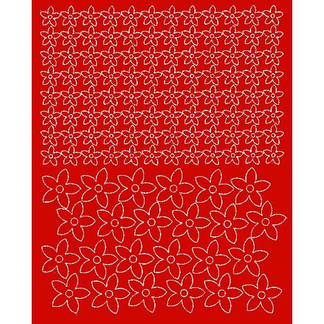 Pegatinas para casco de bicicleta con diseño de flores, 120 unidades, color rojo brillante.