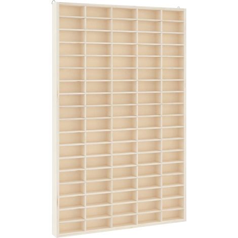 Vitrine de collection en bois avec 90 compartiments 50,5 x 4,5 x 79 cm CFW16368 (1/5)