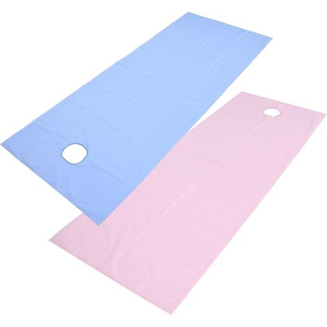 Drap de lit pour salon de beauté, imperméable à l'huile, avec ouverture pour respirer le visage + Couleur café foncé 200x75cm pour spa Tuina (1/5)