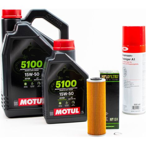 Kit Entretien Vidange pour DUCATI MULTISTRADA V4 S de 2021 à 2024 - MOTUL 5100 15W50 5L