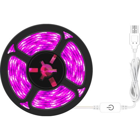 Bande lumineuse LED violette de 1 m pour la croissance des plantes d'intérieur. (1/5)