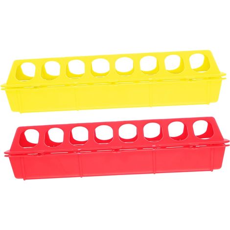2pièces Mangeoire Pour Oiseaux Plastique Lot De Bol à Nourriture à Bascule Pour Perroquets Et Pigeons Facile à Nettoyer Et Résistant (1/5)