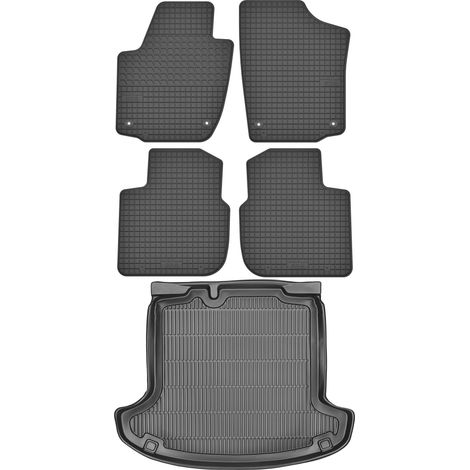 Baule MAX-MAT 911811 + Tappetini MOTOHOBBY 170903 - Skoda Rapid Liftback dal 2012, poggiapiedi AV2 anteriore - Installato (1/5)