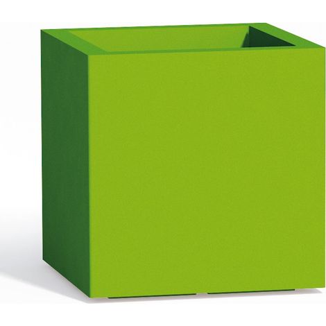 Idralite – Pot de fleurs carré en polyéthylène 41 cm – Dimensions 40x40 cm – Résistant aux chocs et intempéries – Finition sablée écologique (1/6)