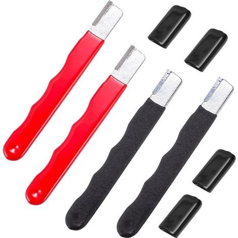 Set di 4 mini affilacoltelli per cesoie e coltelli da giardino. Affilacoltelli in metallo duro portatili e ad affilatura rapida per attrezzi da giardino, coltelli da giardino, forbici e asce. (1/5)