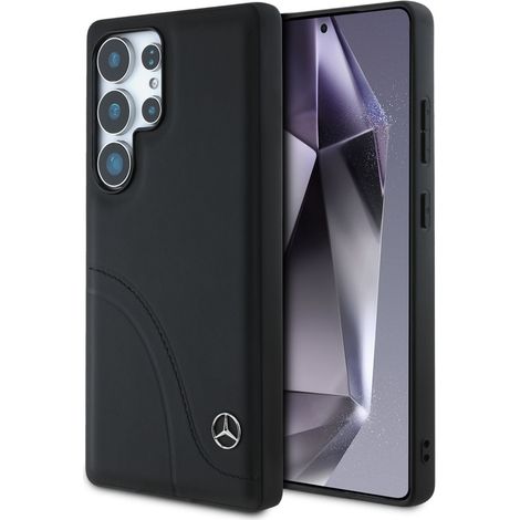 Funda de cuero Mercedes para Galaxy S25 Ultra - funda negra (1/5)