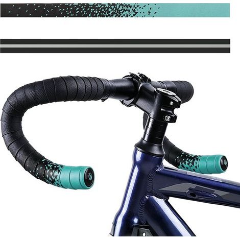 Cinta manillar bicicleta, Cómoda antideslizante, Transpirable absorbe humedad, Suave tacto, Cinta manillar carretera PU+EVA degradado bicolor (1/5)