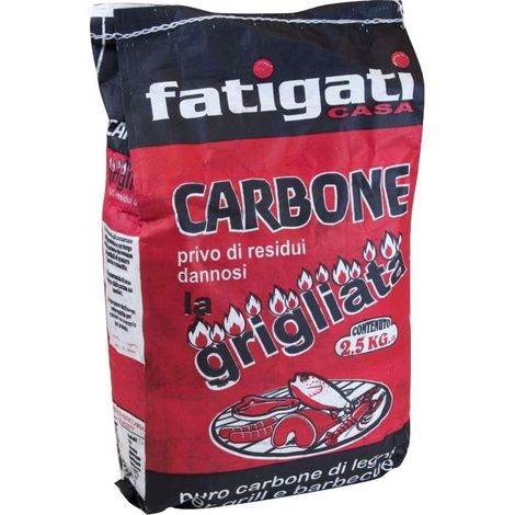 TrAdE Shop Traesio - Carbonella Carbone Legno Vegetale Sacchetto 2,5kg Barbecue Grill Grigliata Brace -