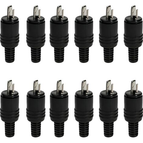 12 Connecteurs DIN 2 Broches de Haut-Parleur avec Bornes à Vis, Pack de 6 Paires de Fiches Mâles et Femelles, Idéal pour pour Audio HiFi, Amplificateurs & Enceintes, Connecteurs 2 Broches (1/5)