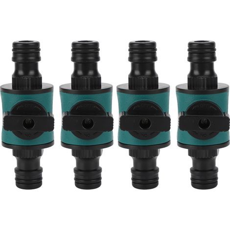 Quick plastic hose connector, 4 pieces, double-headed anti-leak garden adapter for irrigation system (1/5)