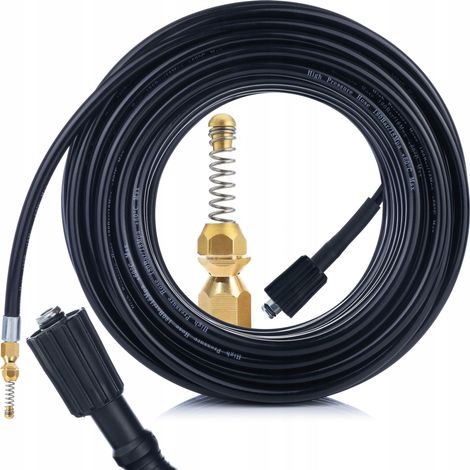 Tubo Alta Pressione 30M – Ugello a Molla in Ottone  Compatibile con Idropulitrice Kärcher K1–K7  155bar, 60°C