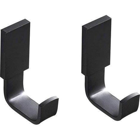 Towel Hook, Home Coat Hooks, Brass Bathroom Coat Hooks, Multi-Purpose Wall-Mounted Hook, Matte Black - Pack of 2 (1/5)