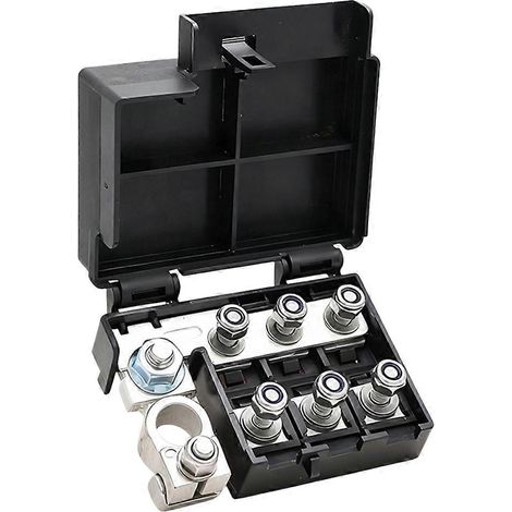 Bloc de fusibles à 3 voies pour batterie de voiture, porte-fusibles en plastique à visser ANG ANS MIDI pour accessoires audio et d'alimentation de véhicule (1/5)