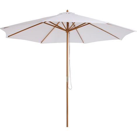 Ombrellone da Giardino Ø3 m Palo Ø38 mm in Legno Bianco (1/5)