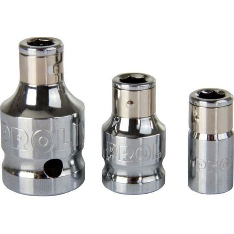 Adaptateur de Douille - 3/8 Pouces vers 1/4 Pouces - Pour Embouts CRV - Compatible Clés à Chocs et Clés Manuelles - 1 Pièce
