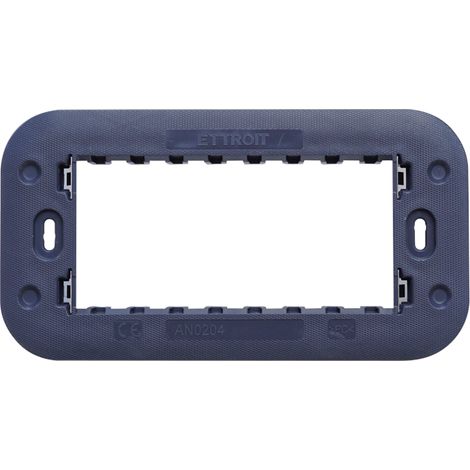 Supporto 4 posti compatibile Bticino Axolute per cassetta 4 moduli Ettroit AN0204 (1/4)