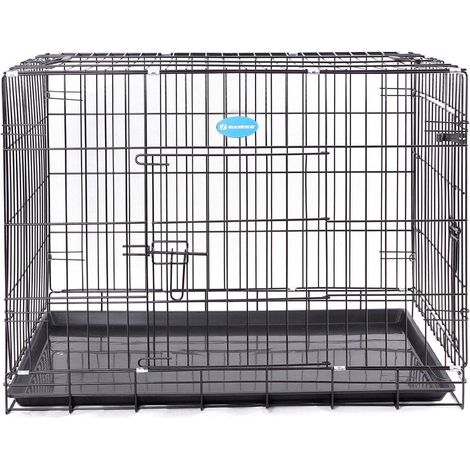 Jaula para perros plegable y transportable negra talla L 91 x 58 x 64 cm3712014 (1/2)