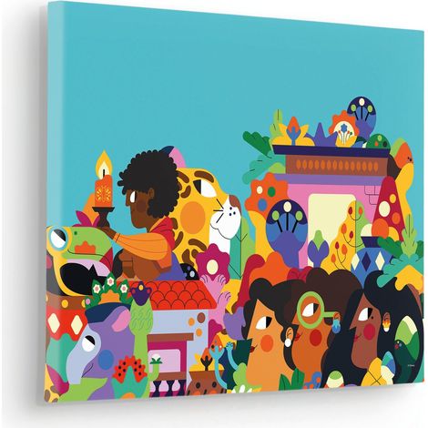 Komar Canvasbild Encanto Colours of Columbia - 40 x 30 cm - Bild auf Keilrahmen - für Kinderzimmer (1/2)