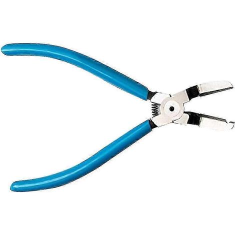Pince à pousser-tirer bleue pour fixation de goupilles, rivets et clips décoratifs - Outil monobloc (1/4)