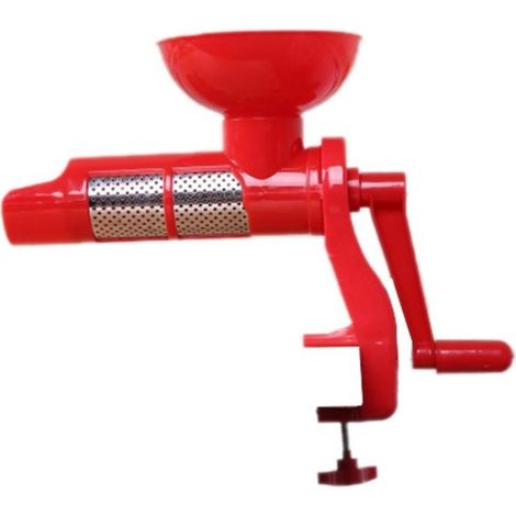 1 Presse-agrumes manuel, Acier inoxydable et ABS, Rouge, Pour jus de tomate et fruits, Cuisine domestique (1/4)