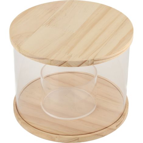 Vitrine de figurines avec socle rotatif étanche à la poussière et à l'eau en acrylique pour chambre et bureau (1/5)