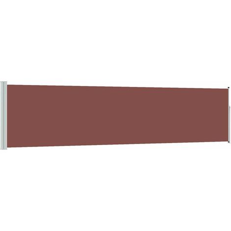 Tenda da Sole Tenda Laterale Retrattile per Patio 120x500 cm Marrone (1/5)