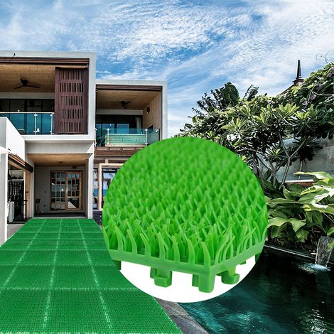 Tapis de gazon artificiel emboîtables, moquette synthétique douce, gazon synthétique pour piscine et jardin (1/5)