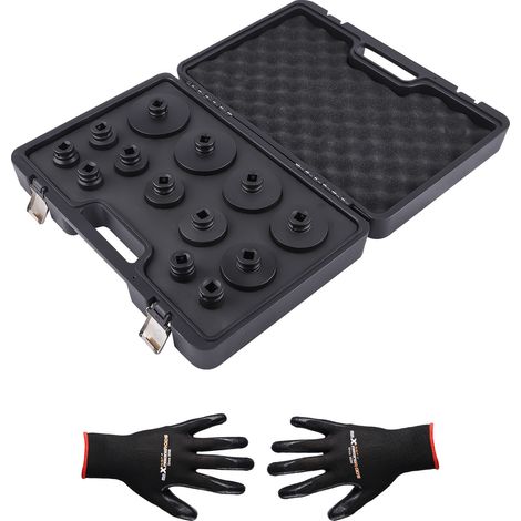 Grooved Lock Nut Socket Set 13PC for Wheel Hub Bearing Service Tool 18-80mm (1/5)