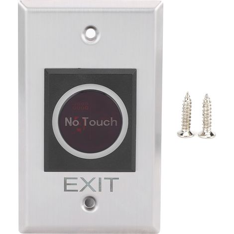 Interrupteur à capteur infrarouge sans contact, bouton rétroéclairé LED pour système de contrôle d'accès DC12V (1/5)