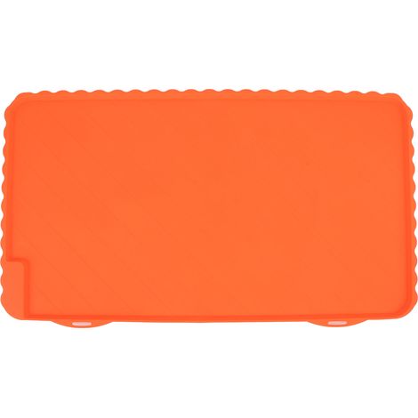 Tappetino da forno antiaderente in silicone, riutilizzabile, per cucinare e cuocere al forno in casa, arancione XL. (1/5)