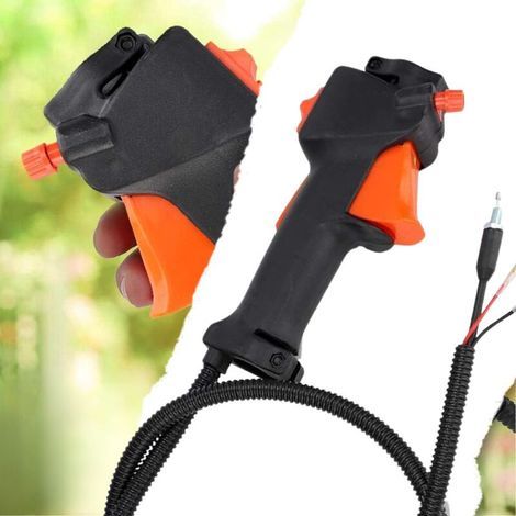 Interrupteur de poignée de coupe-bordures, câble d'accélérateur, compatible avec les accessoires de tondeuses débroussailleuses.(A) (1/4)