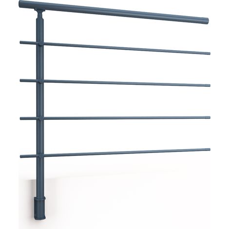 Garde-corps RONDO+ S anthracite 7016 Secundo fixation latérale