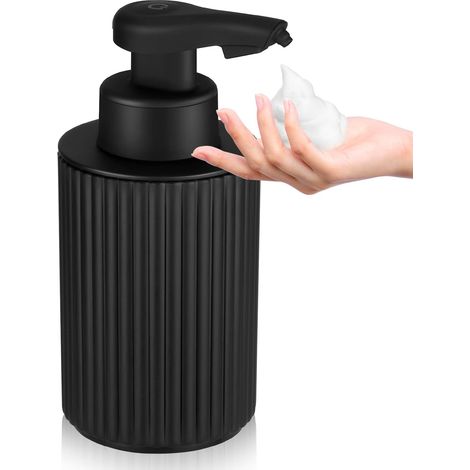 Distributeur Savon Automatique Distributeur De Savon Automatique Distributeur Savon Mousse Capteur sans Contact IPX5 éTanche Convient pour La Cuisine, La Salle De Bain Noire (1/5)