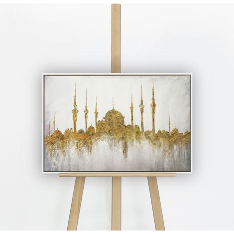 Gemälde Moschee Rahmen Weiß 60x40 cm (1/5)