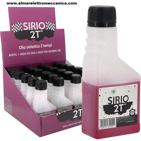 SIRIO Olio Sintetico 2 Tempi 0,1 Litro Additivato per Miscela 600105