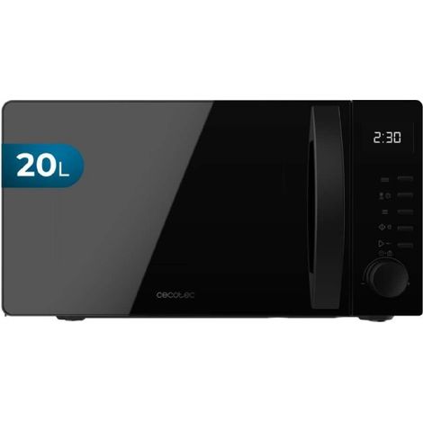 Cecotec Micro-ondes digital Proclean 5005 Black. 700 W, 20 L, technologie 3DWave, 5 niveaux, minuterie 30 min.