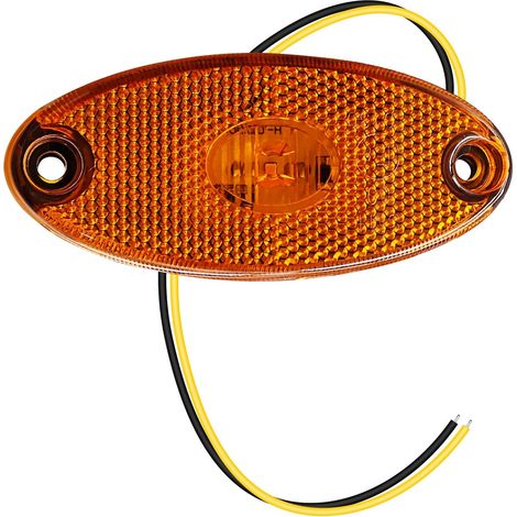 Feux de Position Latérale Universel Gabarit LED pour Camping Car Remorque 12V Lampe de Signalisation Jaune Étanche avec Bornes à Fourche Haute Visibilité Accessoire Sécurité Camion Van Pièce (1/5)