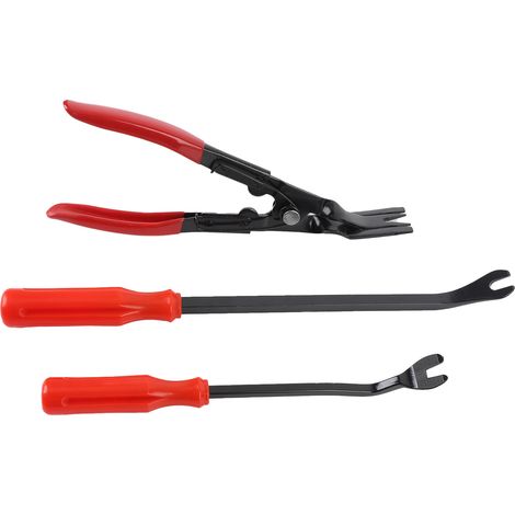 Ortviai Kit de Démontage pour Garnitures Automobile 3 Pièces en Acier Inoxydable – Pince à Clips et Outils pour Tableau de Bord (1/5)
