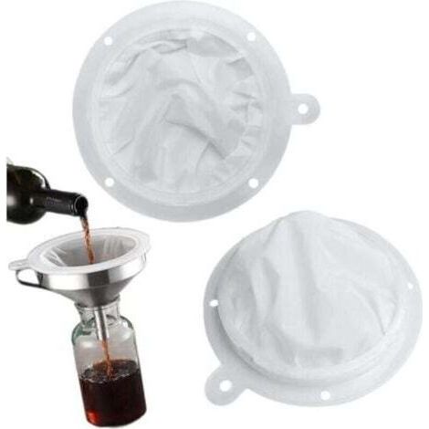 [JAMAIS UTILISÉ] Filtre Alimentaire, Filtre à Passoire de Cuisine en Nylon, Filter Jam Straining, Mesh Tamis pour Filtrage du le Vin, le Jus, le Lait, le Café, 200 Mailles et 400 Mailles (1/4)