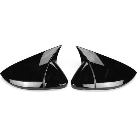Pour Golf MK7 MK7.5 GTD R Couverture de rétroviseur Bullhorn Conversion Universel Noir brillant (1/4)