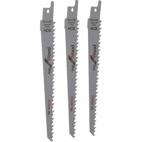 Bosch – Lame de scie à main lot de 3 – Longueur 150 mm – Adapté pour bois dur – SKU F016800303