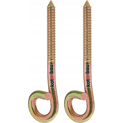 Crochet de suspension pour poutres en bois, poignée à visser m12 - 2 pièces. (1/5)