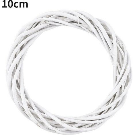 Guirlande En Rotin - Couronne De Porte De Noël En Bois Tressé - Pour Porte Fenêtre Ou Mur - Diamètre 10 Cm - Lot De 6 Pièces (1/5)