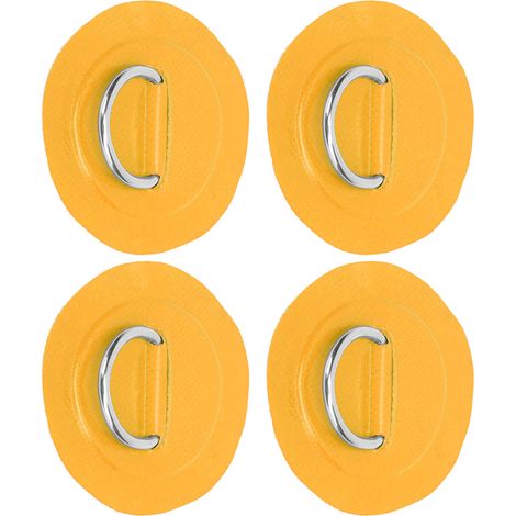 Ensemble de 4 pièces de patchs en PVC, corde élastique, anneau en D, support en acier inoxydable, jaune (1/5)