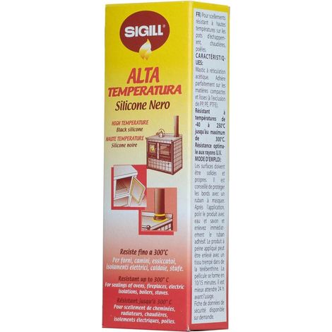 Sigillante per Stufe,Camini Linea Fuoco Alte Temperature Nero 60ml Sigill (1/2)