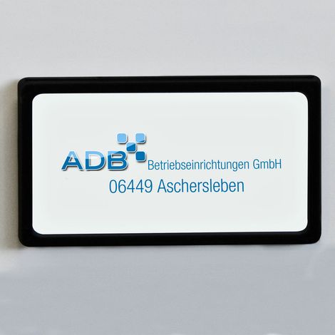 ADB Etikettenhalter für Wertfach-Schließfach L70xB40mm (1/2)